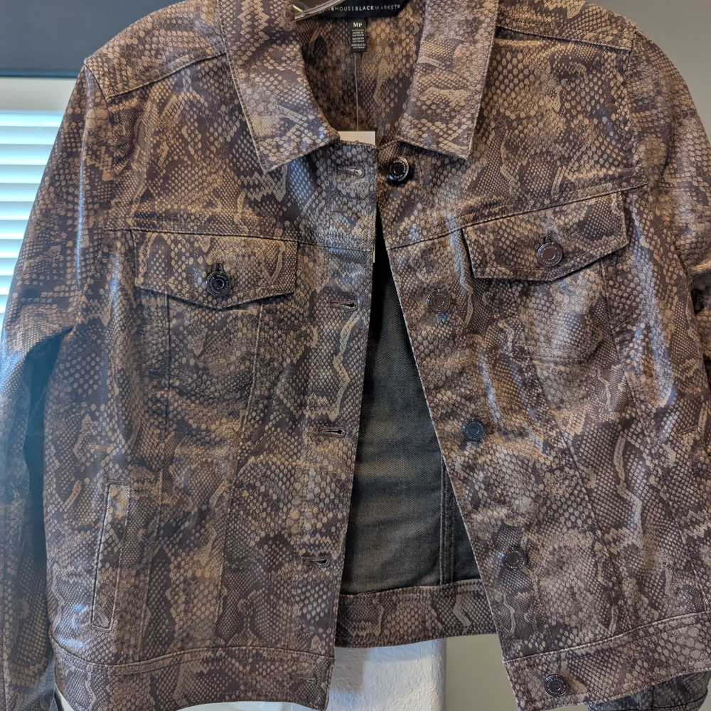 Snakeskin Patterned Men's Jacket